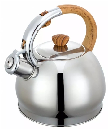 Picture of Whistling kettle, 2 liter. Wooden finish handle Kinghoff KH 3782