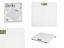 Изображение White digital scale, 2×AAA, max weight 150 kg, 2×26×26 cm, 10764, Berilo