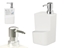 Attēls no White sponge holder and soap dispenser 650 ml, 20.5×9.5×9.5 cm, 12359, Kinvara