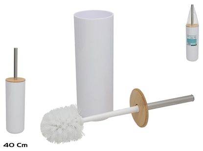 Изображение White Toilet Brush Holder, 9.00 x 9.00 x 40.00, BATH&GO
