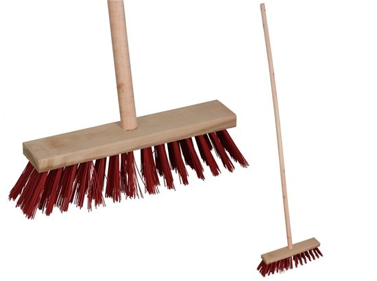 Изображение Wooden Broom Brush With Stick, 118 cm, 6.00 x 30.00 x 127.00