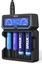 Picture of X4 ātrais LCD lādētājs Li-ion/Ni-MH (18650, 21700, AA, AAA), 4 ligzdas, 2A, Power Bank, AC/USB