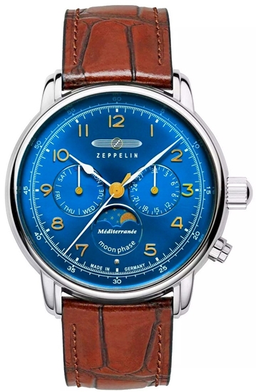 Picture of ZEPPELIN Mediterranee Moonphase 9636-3 Men's Watch / silver