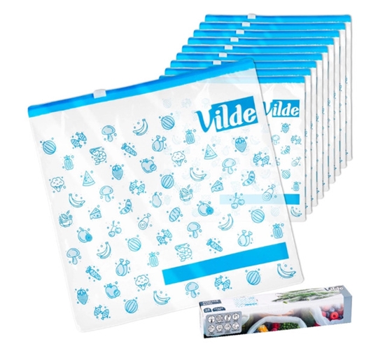 Picture of Ziplock Food Bags 27x26cm, 10 pcs, 229161, VILDE