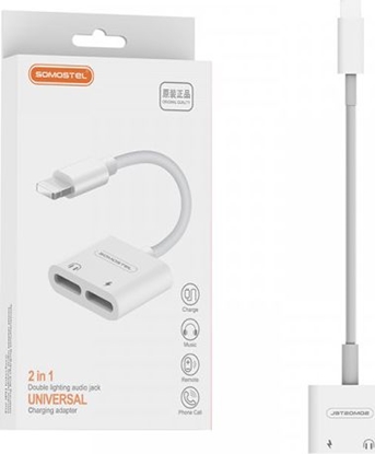 Изображение Adapter USB Somostel SMS-BZ05 Lightning - Lightning x2 Biay  (28265)