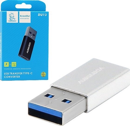 Attēls no Adapter USB Vega USB-A - USB-C Srebrny  (5904238715215)