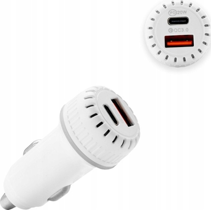 Picture of adowarka ECONOMY* ADOWARKA SAMOCHODOWA USB+TYP-C QC3.0+PD BIAA 38W TR-C01