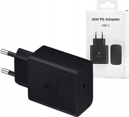 Attēls no adowarka Vega ADOWARKA SIECIOWA DENMEN 45W TA845 CZARNA FASTON POWER DELIVERY PD TYP-C BOX>