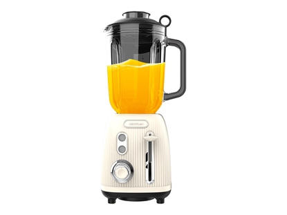 Attēls no Blender | Power Black Titanium RetroBeige | Cecotec Tabletop | 1200 W | Jar capacity 1.5 L | Jar material Glass | Beige