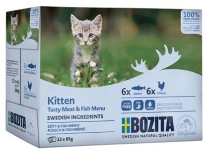Изображение Bozita Kitten Meat&fish In Sauce Karma mokra dla kota 12x85g (465947)