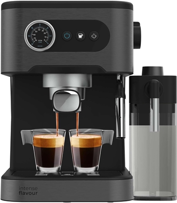 Attēls no Cecotec Coffee machine | Power Espresso 20 Pro Latte | Pump pressure 20 bar | Built-in milk frother | Semi-automatic | Black | 1350 W