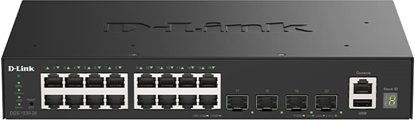Picture of D-Link DGS-1530-20/E tīkla pārslēgs Vadīts L2 Gigabit Ethernet (10/100/1000) Melns