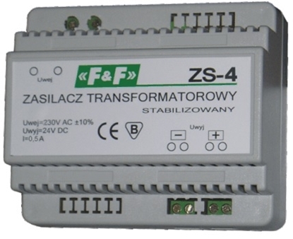Изображение F&F Zasilacz stabilizowany 230VAC/24VDC 12W 0,5A ZS-4