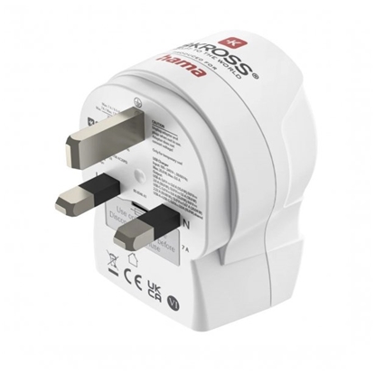 Изображение Hama Reiseadapter,  EU to UK USB-C (PD), 20 W