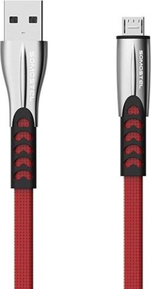 Picture of Kabel USB Somostel USB-A - 1 m Czerwony (SMS-BW02 micro)