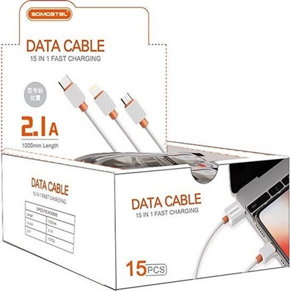 Picture of Kabel USB Somostel USB-A - Lightning 1 m Czarny (28259)