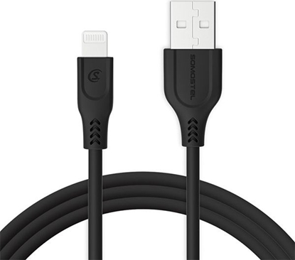 Изображение Kabel USB Somostel USB-A - Lightning 1 m Czarny (SMS-BT09 ECL USB - Lightning Czarny)