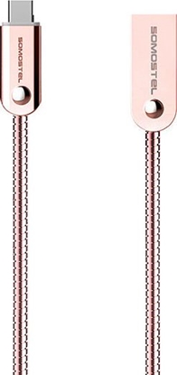 Picture of Kabel USB Somostel USB-A - microUSB 1 m Róowy (29029)