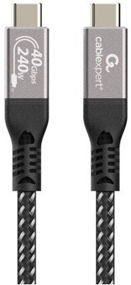 Attēls no Kabelis Gembird Premium USB4 240W Type-C Male - Type-C Male 0.3m