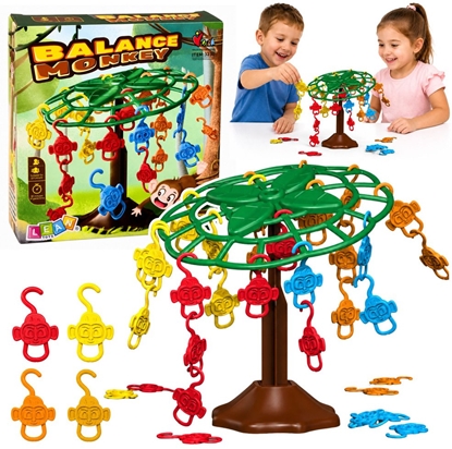 Picture of LeanToys Gra Zrcznociowa Rodzinna Balansujce Spadajce Mapki Drzewko