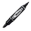 Picture of Noturīgais divpusīgs marķieris ZEBRA MCKIE BOLD 1.0mm konisks/4-6mm slīps gals melns