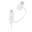 Изображение Samsung Data Cable Micro-USB to USB-A + USB-C Adapter white bulk