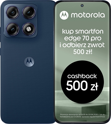 Изображение Smartfon Motorola Edge 70 Pro 5G 8/256GB Granatowy  (PBC20016RO)