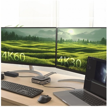 Picture of Stacja/replikator j5create USB-C DOCK DUAL 4K HDMI GAN