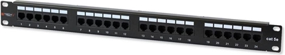 Attēls no Techly Patch panel 19" 1U 24x RJ-45 Cat.5E UTP (022861)