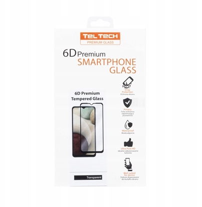 Изображение TELTECH PREMIUM SZKO 6D IPHONE 14 PRO MAX SZKO PROFILOWANE HARTOWANE FULL COVER CZARNA RAMKA