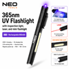 Picture of Ultravioletās 365nm gaismas lukturītis ar pārbaudes lampu, lāzeru,mazo lukturīti | Uzlādējams 800mAh