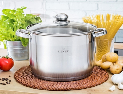 Изображение Zilner GARNEK STALOWY 8.2L 26cm DNO 5 WARSTWOWE ZILNER ZL-7308