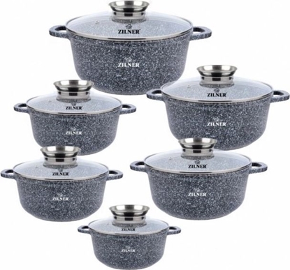 Изображение Zilner Garnki marmurowe 6szt. (ZL-7086)