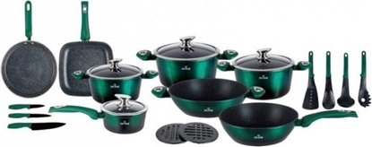 Изображение Zilner ZESTAW GARNKÓW Z POWOK MARMUROW 21 EL. ZILNER EMERALD NOIR ZL-8542