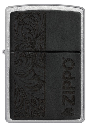Picture of Zippo Lighter 46919 Black Leather Emblem