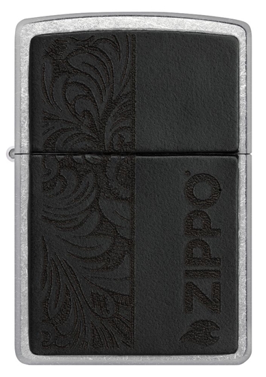 Picture of Zippo Lighter 46919 Black Leather Emblem
