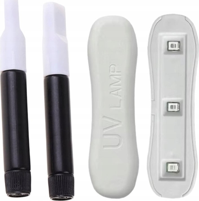 Attēls no . ZESTAW 2X KLEJ UV DO SZKIE PROFILOWANYCH + LAMPKA UV