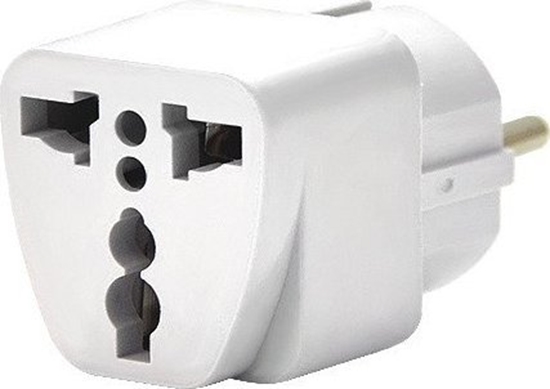Picture of ADAPTER ZASILANIA POLSKA Wielka Brytania BIAY Z ZABEZPIECZENIEM PRZEJCIE AC PL - UK