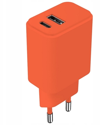 Picture of adowarka Alogy Setty adowarka sieciowa USB + USB-C 20W LSIM-AC-2010 pomaraczowa