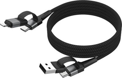 Picture of Ansmann 1700-0188 kabel USB 1,2 m USB A/USB C USB C/Lightning czarny, srebrny