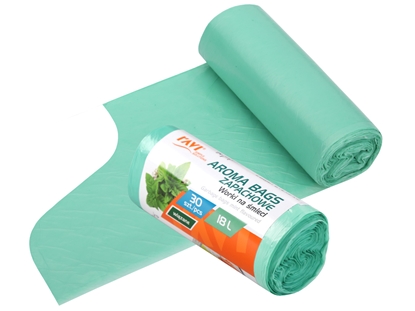 Attēls no AROMA BAGS Garbage bags 18 L, mint flavoured, 30 pcs, 13 x 4.5 x 4.5, 00750, Simple Solution