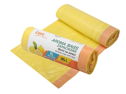 Attēls no AROMA BAGS Garbage bags 35 L, citrus flavoured, 15 pcs, 20 x 5 x 5, 00763, Simple Solution
