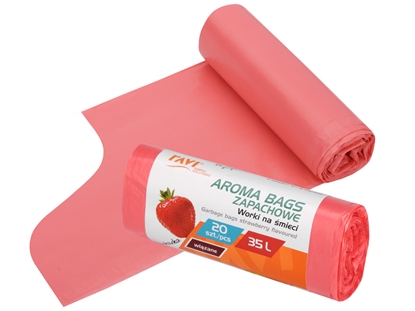 Attēls no AROMA BAGS Garbage bags 35 L, strawberry flavoured, 20 pcs, 13 x 4.5 x 4.5, 00751, Simple Solution