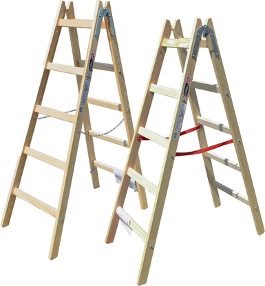 Изображение AWTools AWTOOLS DRABINA DREWNIANA  2x 8 STOPNI 150KG