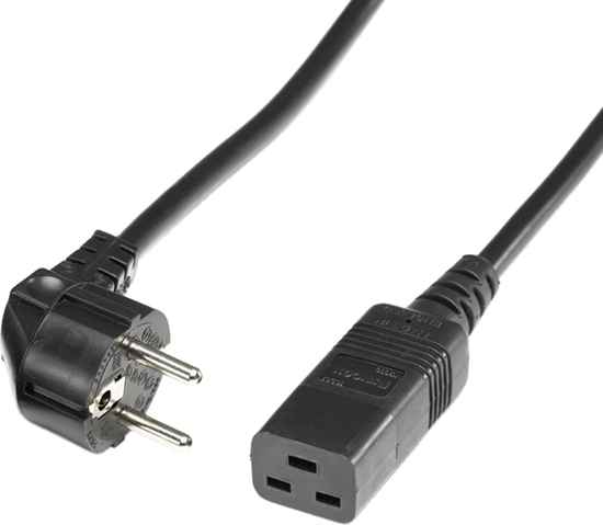 Picture of Bachmann Netzkabel Schutzkontakt - IEC320-C19 16A/250V, schwarz, 0,5 m