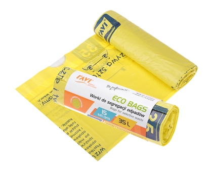 Attēls no Bags for selective waste, 35L, 15pcs, Plastic, 21 x 5 x 5, 00775, Simple Solution