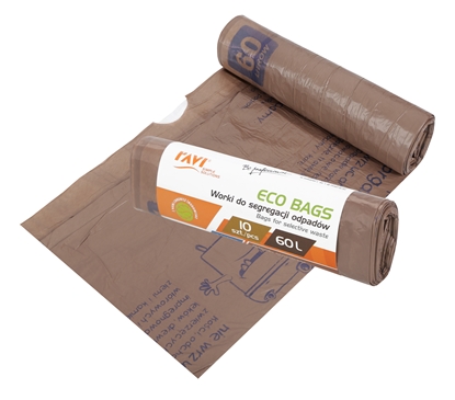 Attēls no Bags for selective waste, 60l, 10 pcs, BIO, 5.5 x 19 x 2.5, 00790, Simple Solution