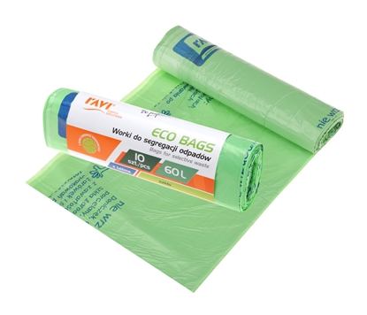 Attēls no Bags for selective waste, 60L, 10pcs, Glass, 3.5 x 6.5 x 19, 00789, Simple Solution