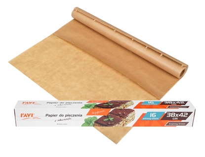 Attēls no Baking paper, 38 x 42 cm, sheets, brown, 39 x 4.5 x 4.5, 10301, Simple Solution