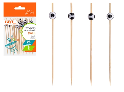 Attēls no BALL bamboo snack sticks 25 pcs, 9 cm, 9.8 x 1.5 x 16, 71858, Simple Solution